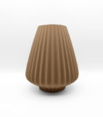 Front view of Arka architectural sculptural vase with geometric vertical texture