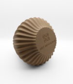 Close-up detail of Arka vase showing layered 3D printed texture
