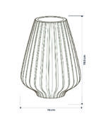 Arka sculptural vase showing height and dimensions for scale reference