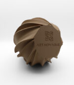 Contemporary 3D printed vase with dynamic twisted form