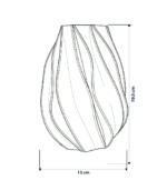 Sirocco sculptural vase showing height and dimensions for scale reference