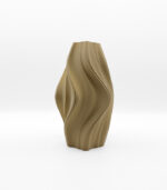 rn sculptural vase with flowing organic texture inspired by desert dunes